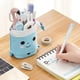 thumbnail image 3 of Estuche telescópico para lápices y bolígrafos, bonito estuche de papelería emergente, bolsa transformable vertical con organizador de lunares con cara sonriente, ideal para neceseres y bolsas de, 3 of 8