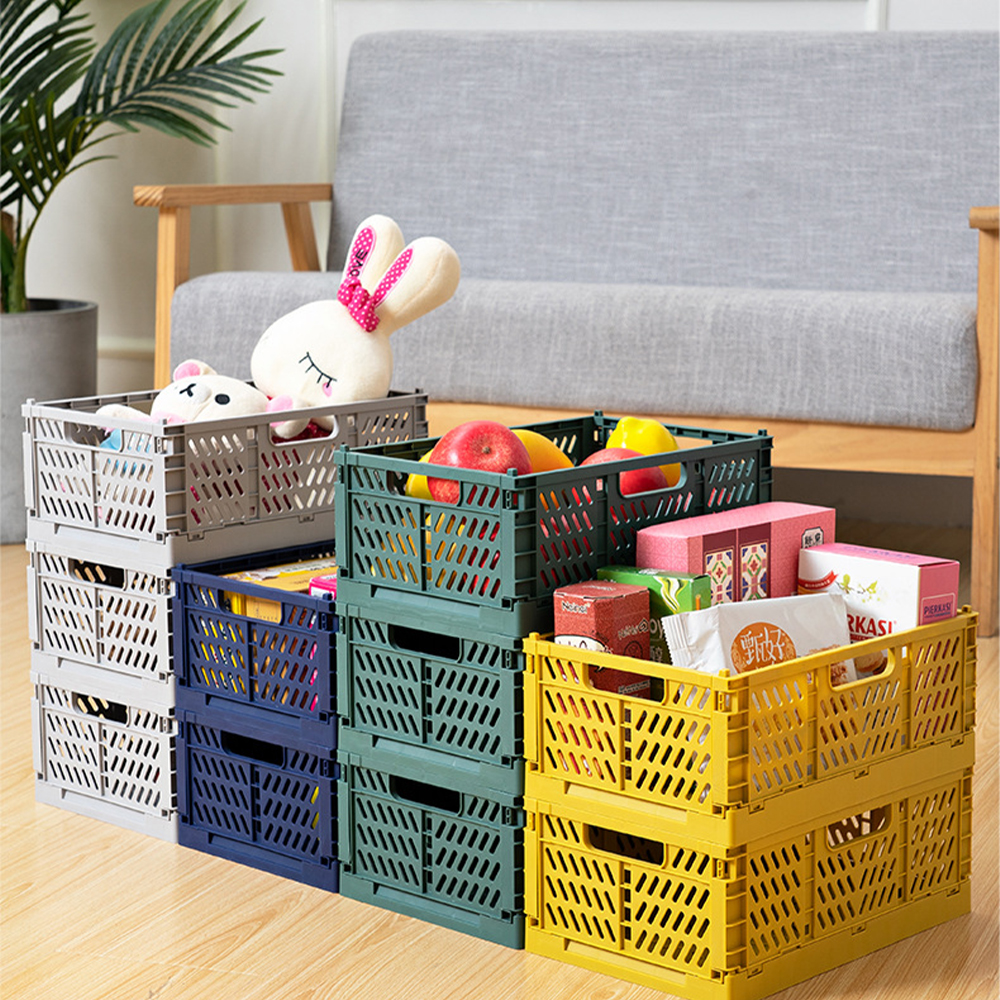 Crates for Desk Organizers, Mini Plastic Baskets for Office