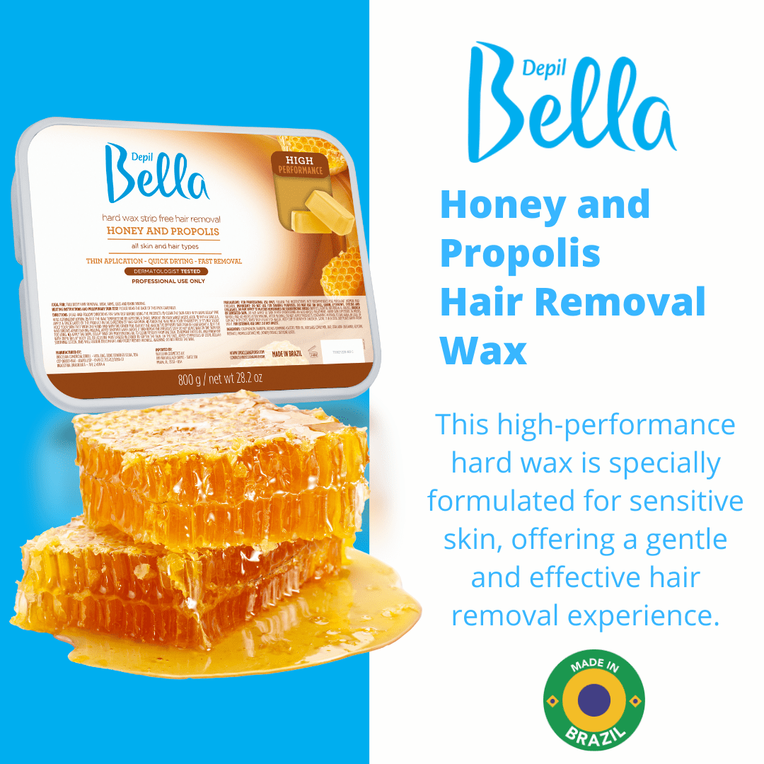Depil Bella High Performance Hard wax Honey with propolis 28.2 Oz (3 Units Offer)