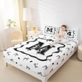 thumbnail image 3 of Erosebridal M Letter Girl Bed Sheets, Cute Bow-tie King Sheets, 4-Piece, 3 of 5