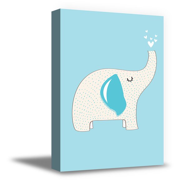 Awkward Styles Blue Canvas Art Decor My Baby Kids Room Wall Art Decor Kids Room Funny Elephant Art for Kids Animal Art My Baby Canvas Newborn Baby Room Canvas Wall Decor Mother Quotes Canvas Art