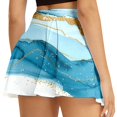 thumbnail image 7 of Wxolcjlv Women's Marble Print Mini Skort High Waist Stretch Fit Sport Built‑In Shorts Athletic Bottoms, 7 of 7