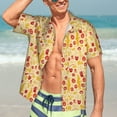 thumbnail image 5 of Lsque Halloween Elements pattern Hawaiian Shirt for Men, Unisex Summer Beach Casual Short Sleeve Button Down Shirts-Medium, 5 of 9