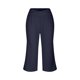 thumbnail image 4 of Mujer Elástico Cintura Alta 3/4 Pantalón Casual Active Fit Pantalones Anchos Capris Pierna Pantalones Con Bolsillos Azul Marino / L, 4 of 7