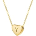 thumbnail image 1 of Delicado collar inicial con letras de la A a la Z 26 collar con colgante de corazón del alfabeto, regalo del día de San Valentín para ella, collar personalizado chapado en oro para niñas y mujeres Vhermosa Collares, 1 of 5