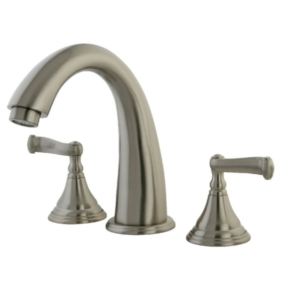 Kingston Brass KS5368FL Royale Two-Handle Deck Mount Roman Tub Faucet, Brushed Nickel