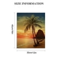 thumbnail image 3 of Chilfamy Palm Tree Beach Sunset Canvas Wall Art Print on Canvas Home Decoration Ready to Hang for Living Room Bathroom Bedroom Office 12x16in, 3 of 5