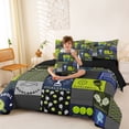 thumbnail image 4 of Erosebridal Pickleball Sport Theme Kids 7-Piece Twin Bedding Sets,Ball Games Trophy Bedding Comforter Set For Boys,Reversible black, 4 of 7
