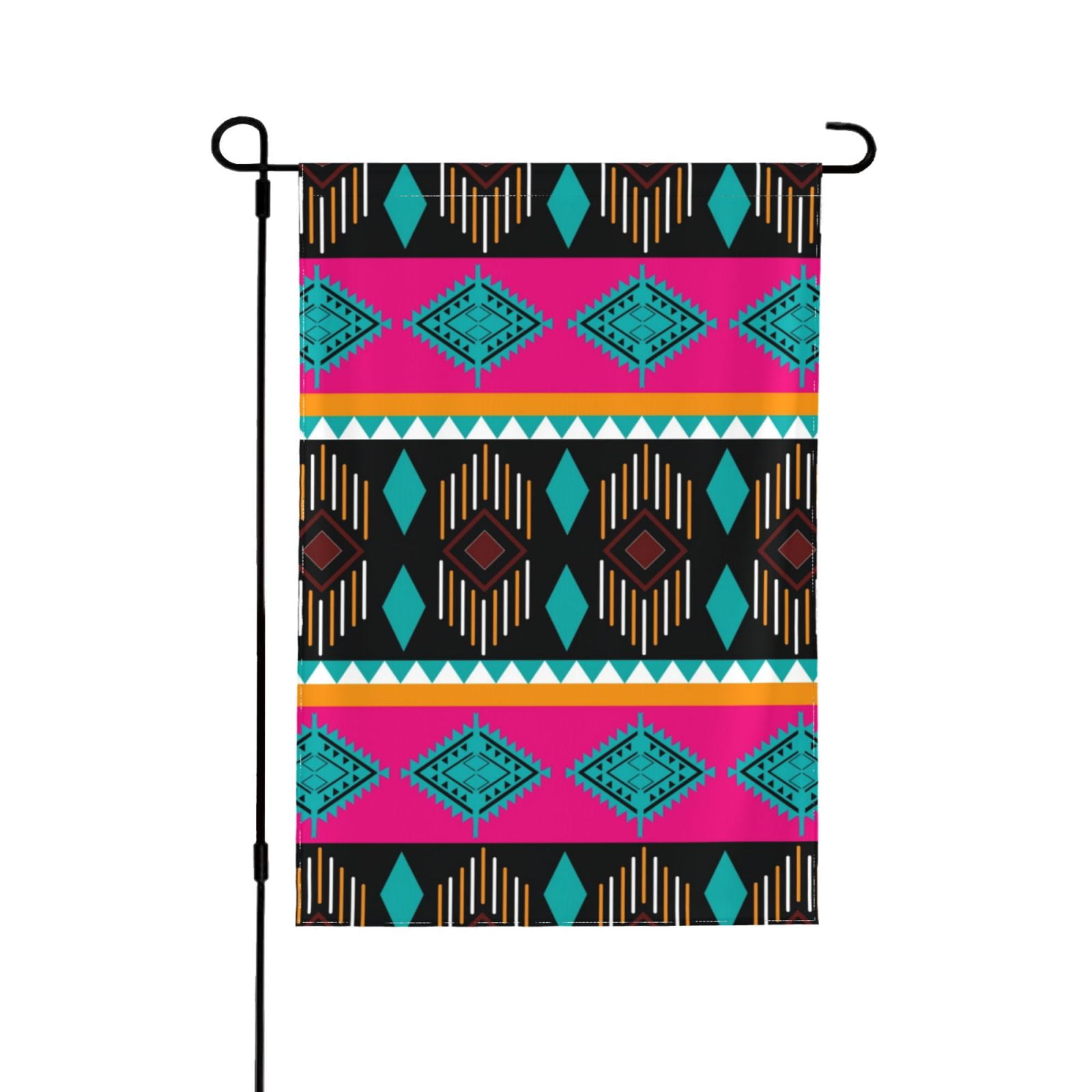 Afro Tribal Traditional Pattern Garden Flag Beige Motif LT9