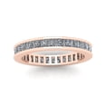thumbnail image 3 of Natural 1.85Ct Princess Cut Diamond Classic Channel Set Women's Anniversary Wedding Eternity Band Ring Solid 18k Rose Gold G SI1, 3 of 3