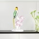 thumbnail image 4 of Adorno de cristal Pájaro en rama Artesanía Gabinete de Decoración B pájaro Zulema figuritas de loros, 4 of 7