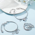 thumbnail image 4 of 1 caja de 14 pulseras de cadena de serpiente con dijes, de latón, estilo europeo, con extensor de hierro y etiqueta de corazón., 4 of 9