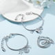 thumbnail image 4 of 1 caja de 14 pulseras de cadena de serpiente con dijes, de latón, estilo europeo, con extensor de hierro y etiqueta de corazón., 4 of 9