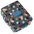 thumbnail image 4 of Bolsa de almacenamiento para cosméticos y maquillaje, de tela Oxford, con asa y cierre de cremallera, para artículos de tocador, bolsa de viaje con margaritas azules., 4 of 13