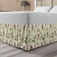 thumbnail image 1 of Thistle Bed Skirt, Vintage Pattern with Composition of Wildflowers and Herb Such as Lavender and Daisy, Elastic Bedskirt Dust Ruffle Wrap Around for Bedding Decor, 4 Sizes, Multicolor, by Ambesonne, 1 of 2