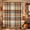 Blue, Brown, Beige, variant on Brown Checked Shower Curtain Set - 48" x 72" Washable Bathtub Curtain with 12 Hooks, Watercolor Coffee Buffalo Plaid Waterproof Fabric Stall Shower Curtains for Bathroom/Bathtub Décor