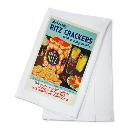Ritz Crackers Vintage Poster USA c. 1940 (100% Cotton Kitchen