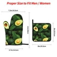 thumbnail image 2 of Cauagu Fresh Avocados Print Oven Mitts and Pot Holders 4 pcs Set,Extra Thicken Long Kitchen Oven Glove Potholders BBQ Gloves-Oven Mitts and Pot Holders(11 Inch), 2 of 6