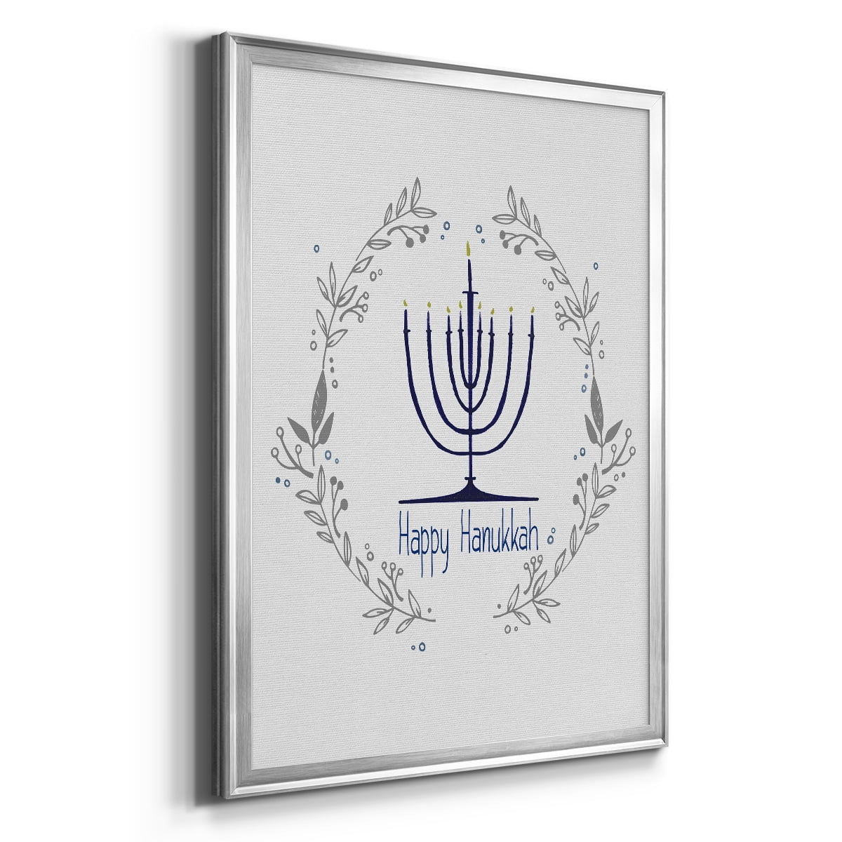 Happy Hanukkah II Premium Framed Print - Ready to Hang