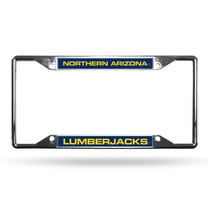 Northern Arizona Lumberjacks All Corner EZ View Chrome Metal Laser Cut License Plate Frame