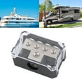 Power Distribution Block 1 Way in 4 Ways Out Car Audio Stereo Amp