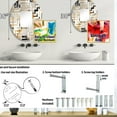 thumbnail image 4 of Designart "Serene Minimalist Polygons in Beige" Geometric Maze Round Wall Mirror - Oval Printed Decorative Mirror - Multiple Color Options, 4 of 5