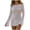 White, variant on Liweisiy Women's Hollow-Out Coverup Crewneck Long Sleeve Knit Cold Shoulder Cover Up Sumemr Beach Vocation Dresses Black S