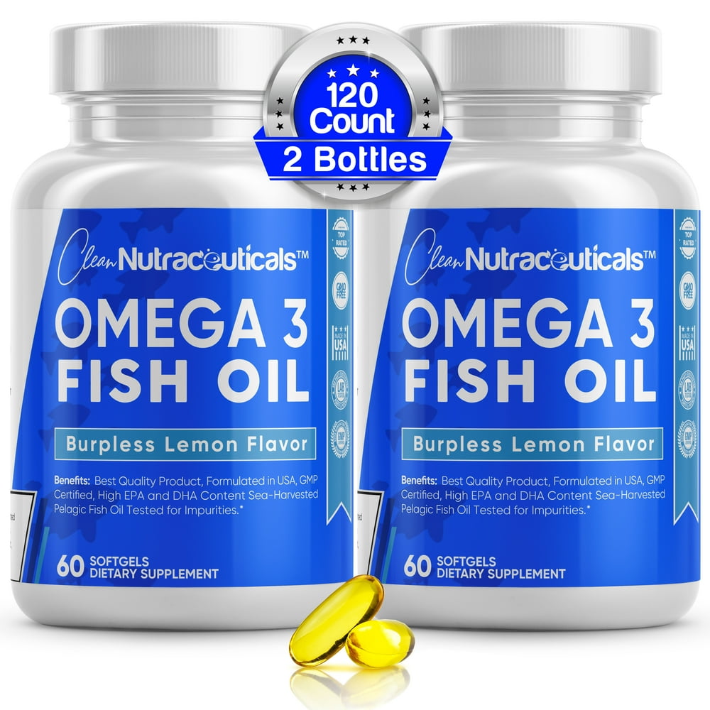 Clean Nutraceuticals Omega 3 Fish Oil 1200Mg Burpless
