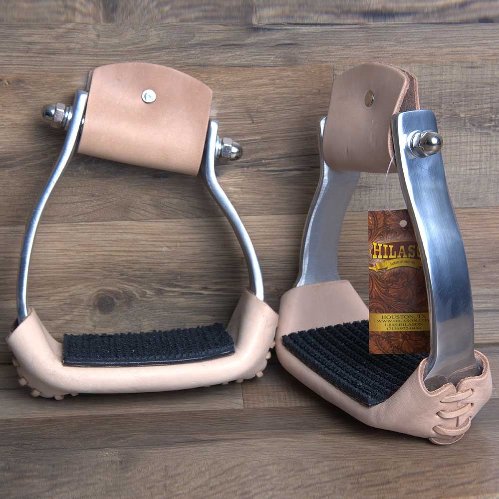 Hilason Western Aluminium Angled Horse Saddle Stirrups Pair W/ 5