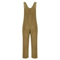 thumbnail image 6 of Ltctricy Womens Fleece Overalls Baggy Warm Wide Leg Jumpsuits Comfy Fuzzy Sleeveless Soft Rompers with Pocket, 6 of 7