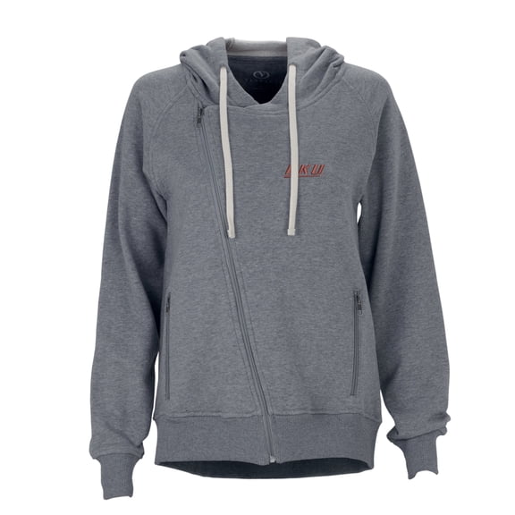 Women's Charcoal Eastern Kentucky Colonels Fleece Moto Jacket