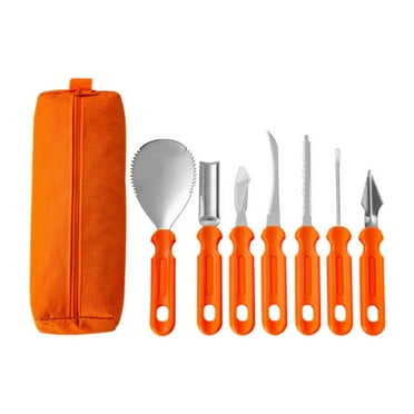 yotijay 8x Halloween Pumpkin Carving Tools Set Sculpting Set Kitchen Carving Tool Set for Pumpkin Lantern Making Decoration Gift Kids