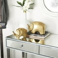 thumbnail image 2 of 7", 6"H Gold Ceramic Elephant Sculpture, by CosmoLiving by Cosmopolitan (2 Count), 2 of 8
