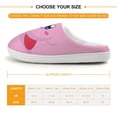 thumbnail image 2 of Pink Kirby Game Soft Plush Slippers for Boys Girls Winter Warm Cotton Slippers with Rubber Sole Non-Slip Kid's Slip on Shoes Fluffy House Slippers For Indoor And Outdoor, 2 of 8