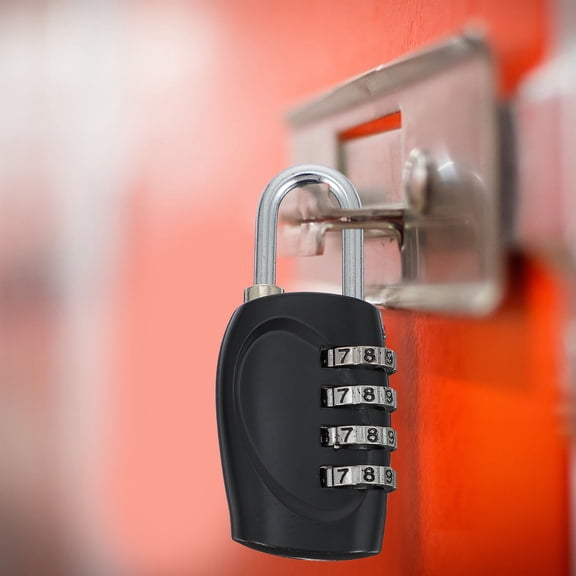 Masteelf 2-Pack Portable Black Zinc Alloy Luggage Locks with 4-Digit Combination Password for Secure Travel