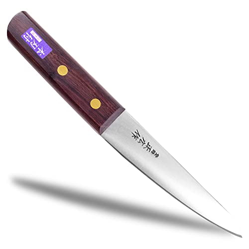Seki Japan Masahiro Honesuki Boning Knife, Round Type 150mm (5.9"), Japanese Carbon Steel Blade with Rosewood Handle, Full Tang, Made in Gifu