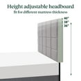 thumbnail image 4 of Mainstays Gray Upholstered Square Tufted Platform Bed, No Box Spring Needed, Twin, 4 of 10