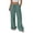 Blackish Green, variant on Womens Fashion Summer Essentials Clothes Cotton and Linen Embroidered Wide Leg Pants Spring Loose High Waist Straight Casual Pants for Women