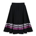 thumbnail image 2 of Yhong Kids Girls Ballet Character Circle Dance Skirt Liturgical Skirts Lyrical Praise Dancewear Black&Pink 6, 2 of 7