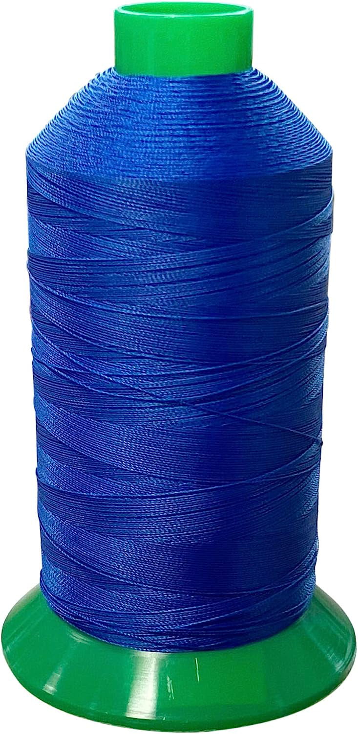 Serabond Bonded Polyester Thread 92 UV Resistant Heavy Duty Sewing Thread 8  Oz Spool - Can Be Used On Home Sewing Machines (Pacific Blue) 