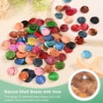 thumbnail image 4 of Uxcell 80-Pack Conchas Planas Naturales Redondas, Cuentas de Moneda Redonda Plana de 15 mm con Agujero, Concha de Madreperla para Joyería [Naranja Claro], 4 of 7