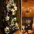 thumbnail image 7 of Skksst LED Window Sucker Silhouette Lamp Battery-Operated Christmas Ornament Decorative Snowflakes Star Hanging Fairy Lights, 7 of 7