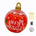 thumbnail image 2 of SDJMa Light Up PVC Inflatable Christmas Ball 23.6" Remote Inflatable Christmas Ball Glowing in The Dark Large Inflatable Decorated Ball for Christmas Yard Decoration,Indoor Outdoor Lawn Decor, 2 of 9