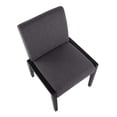 thumbnail image 2 of Porch & Den  Carmen Chair in Black Wood - Set of 2 Grey Fabric Polyester, Foam, 2 of 7