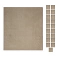 thumbnail image 1 of Furnish My Place Abstract Contemporary Geometrical Honeycomb Textured Modern Plush Two Tone High Low Pattern Rug, Home Door Mat, Made in USA - Valid Brown, 3' x 3' Square - Set of 20, 1 of 5
