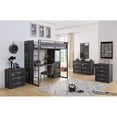 thumbnail image 1 of ACME Chaise Cargo en Similicuir Gris et Métal Gris, 1 of 1