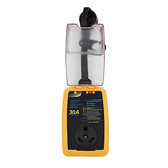 rv Surge Protector 30 Amp Smart RV Surge Protector with Waterproof Cover All-in-1 Circuit Analyzer Power Guard for RV,Camper, Trailer, Truck, Motorboat