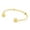 Gold, variant on Stylish Stainless Steel Bead Cuff Open Bangle Bracelet for Women, Girls & Men, Silver