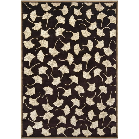 Chocolate Antique Round Rug - Transitional Mugal Collection Area Rug in Chocolate and Oval, Rectangle, Round, Runner Shape