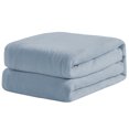 thumbnail image 3 of Velvet Plush Blanket Light Blue Full/Queen 86x86, 3 of 3